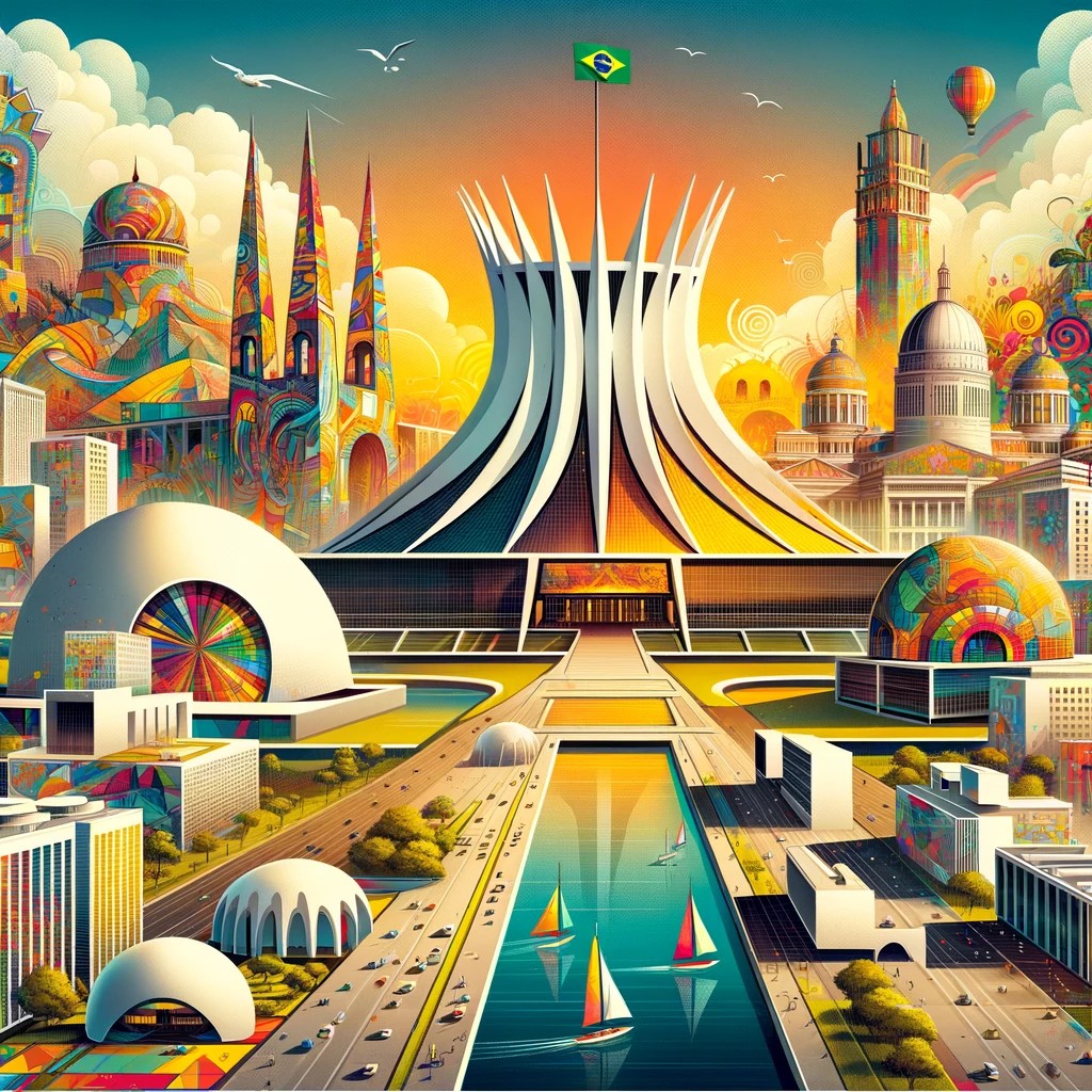 the image that reflects the unique fusion of modernist architecture and the rich culture of Brasilia.